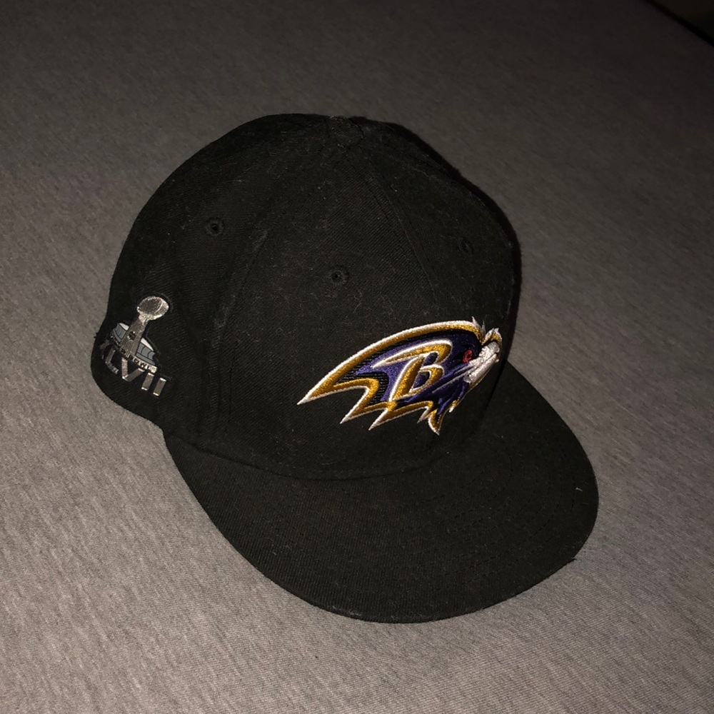 Baltimore Ravens Super Bowl XLVII hat. Size 7